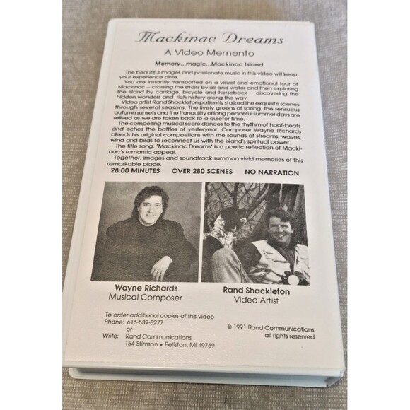Mackinac Dreams A Video Momento VHS 1991 Mackinac Island, Michigan - Picture 2 of 3
